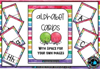 Rainbow Alphabet Posters with no picture clues., image 2