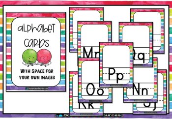 Rainbow Alphabet Posters with no picture clues., image 3