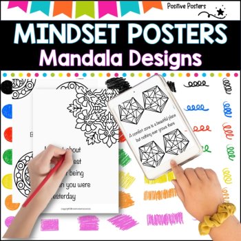 Mindfulness /Mindset posters, calm coloring for Social Emotional Learning, image 3