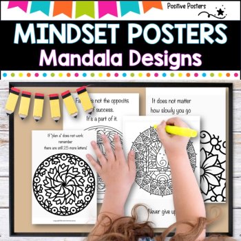 Mindfulness /Mindset posters, calm coloring for Social Emotional Learning, image 4