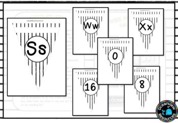 Alphabet and Number Bunting Decor Pack- Striped, image 3