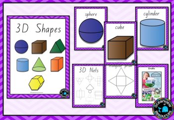 2D, 3D and Net Posters - ABC Font Purple Chevron, image 3