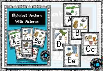 Alphabet cards with Pictures Classroom Decor, image 2