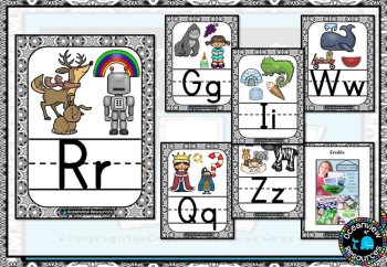 Alphabet cards with Pictures Classroom Decor, image 3