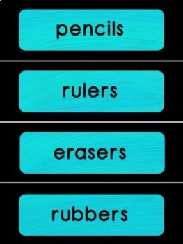 Classroom Tub Labels - Blue Wash Design, image 2