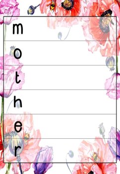 Mothers Day Acrostic or Alphabet Adjective Writing sheets, image 4