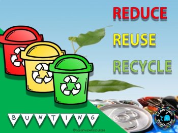 Reduce, Reuse, Recycle Bunting, image 2