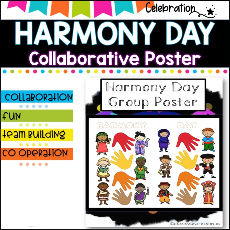 Harmony Day COLLABORATIVE POSTER project.