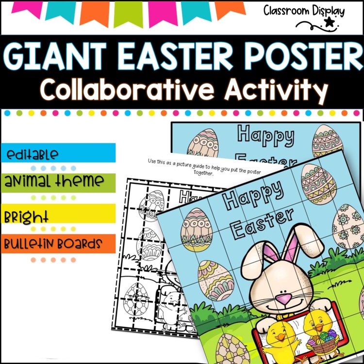 Easter Collaborative Poster I Bulletin Board I  Poster