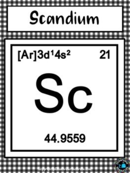 Science Posters- The Periodic Table-Gingham (black and white check), image 2