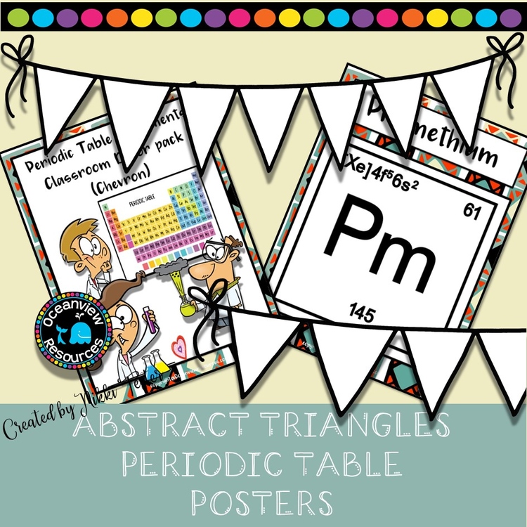 Science Posters- The Periodic Table-Abstract Triangle Design Back to School