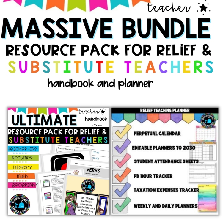 Teaching Handbook and Yearly Planner for Substitute teachers and Relief teachers