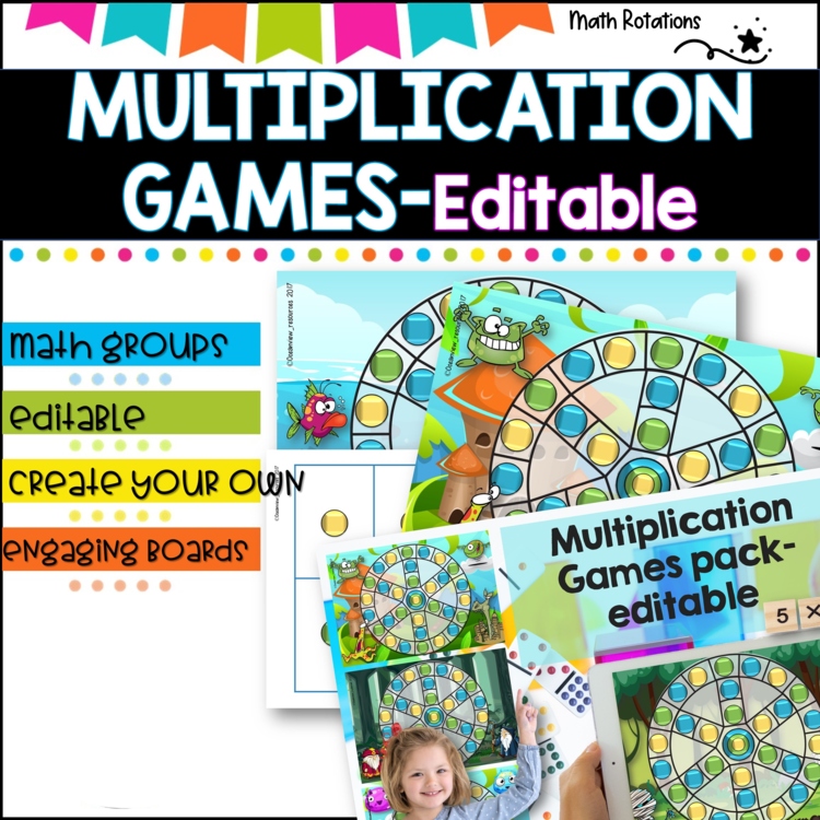 Multiplication Games pack- editable
