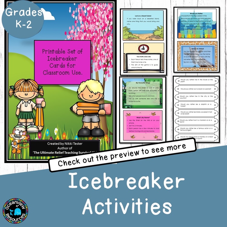 Ice breaker cards- ideal for Behavior Management