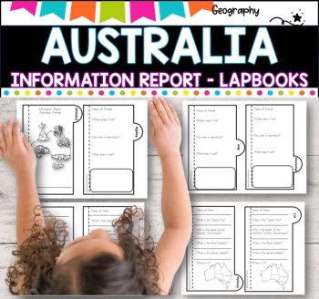 Australia Lapbooks I Information Report- I States-animals-landmarks-currency I, image 2