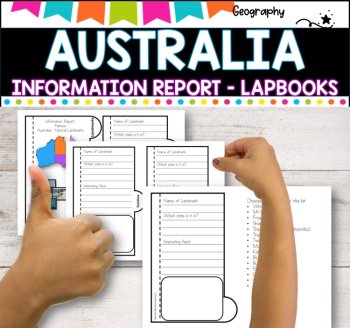 Australia Lapbooks I Information Report- I States-animals-landmarks-currency I, image 3