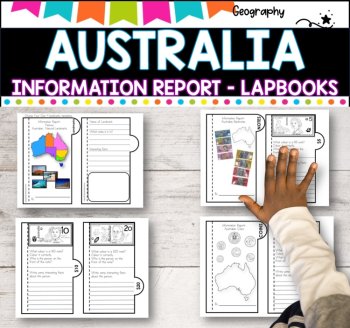 Australia Lapbooks I Information Report- I States-animals-landmarks-currency I, image 4
