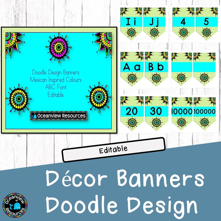 Bunting for classroom bulletin boards - Colorful