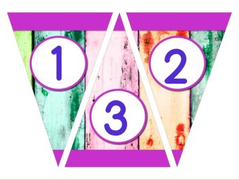 Boardwalk Bunting - ABC Font (Editable) Triangle Banners, image 2