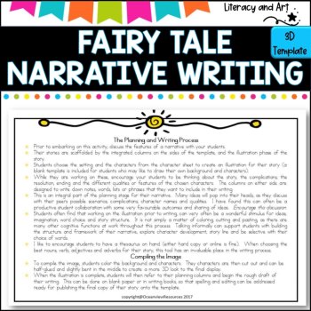 Narrative Writing -Dragons and Fairy Tales 3D template lapbook, image 2
