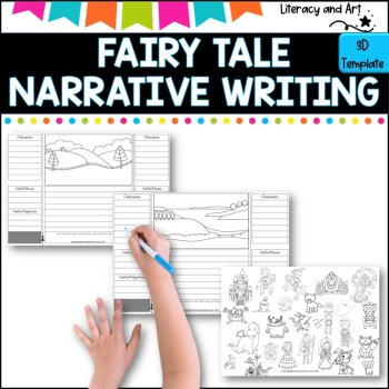 Narrative Writing -Dragons and Fairy Tales 3D template lapbook, image 4