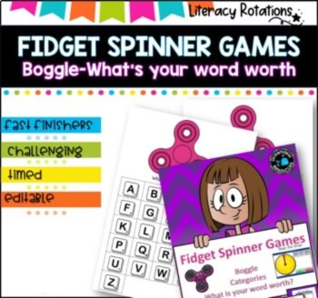 math and literacy games using fidget spinners I ideal for MATH CENTERS, image 2