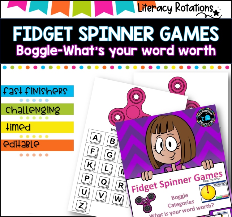 Fidget Spinner literacy games! l  No prep l ideal for literacy groups