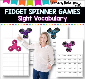 Fidget spinner sight word games I no prep!! I literacy groups and rotations, image 2