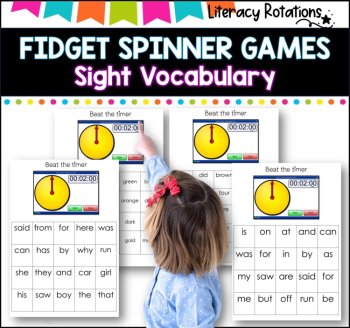 Fidget spinner sight word games I no prep!! I literacy groups and rotations, image 3