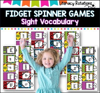 Fidget spinner sight word games I no prep!! I literacy groups and rotations, image 4