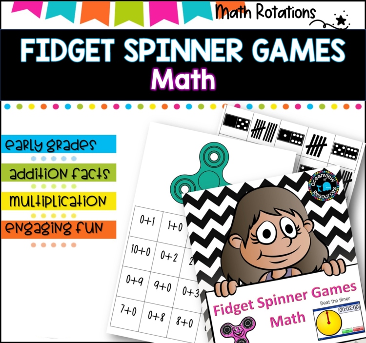 Fidget spinner math games I no prep!! I ideal for math groups and rotations