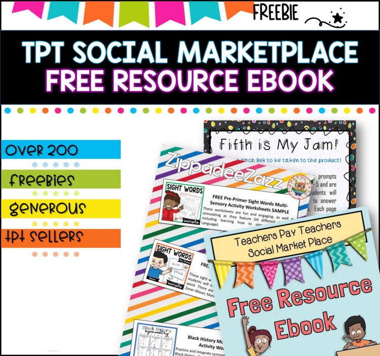 Best of Teachers Pay Teachers Marketplace EBook -200 FREEBIES (Back to school )