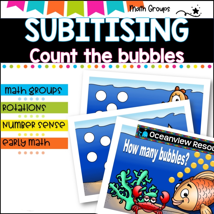 Subitising l Dot pattern recognition l Sea themed l early math