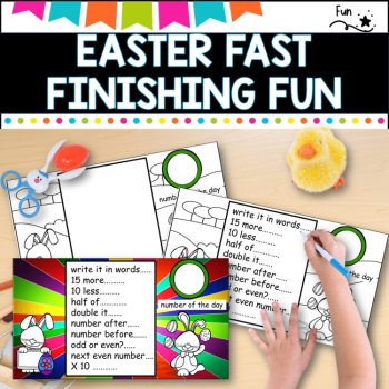 Number and reading  -Easter  Independent work packet, image 2