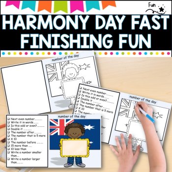 Number and Reading - Harmony Day version  Independent work packet, image 2