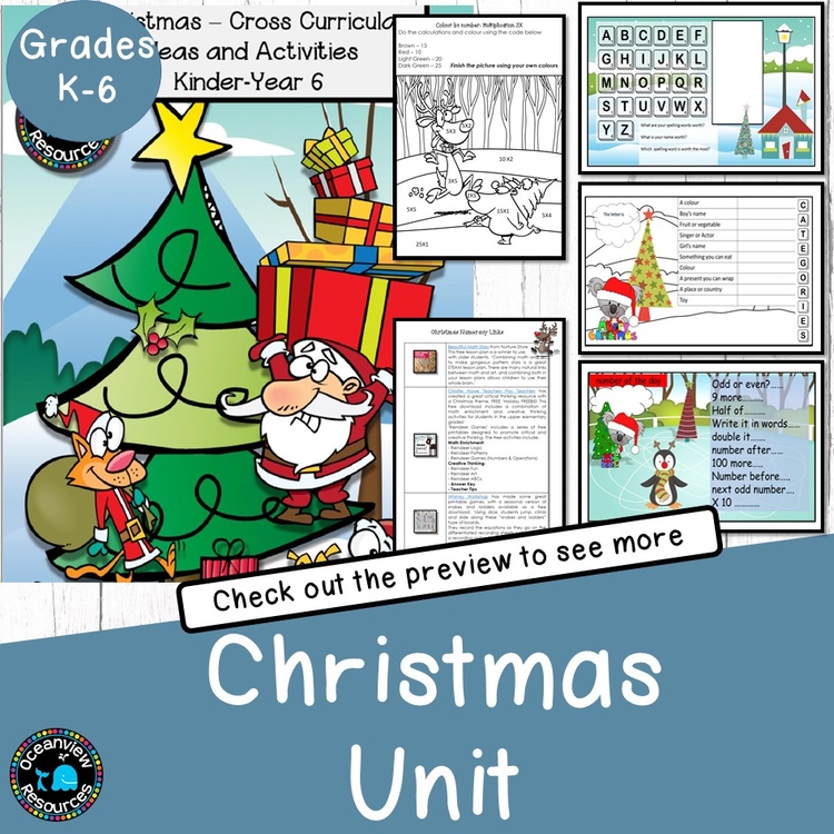 CHRISTMAS Cross Curricular Activities k-6