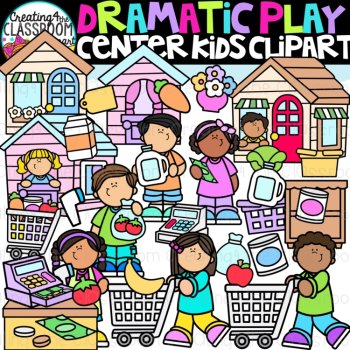 Learning Center Kids 2 Clipart Bundle, image 3
