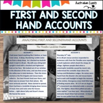 Australian events-Literacy analysis First and Second Hand, image 4