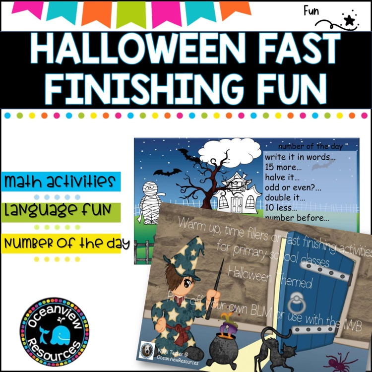 Halloween themed Brain Breaks and challenges-Bell ringers