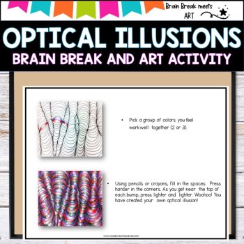 Optical Illusions Op Art Activity Elementary Math Project End of Year Art Craft, image 2