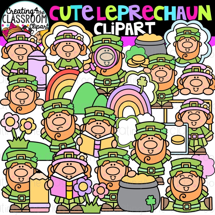 Leprechaun Clipart | St. Patrick's Day clipart for decor and worksheets