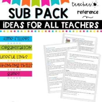 Relief and Substitute Teacher Survival Pack and Sub Plans, image 4