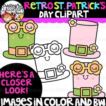 Retro St. Patrick's Clipart | Groovy St. Patrick's Day clipart for worksheets, image 4