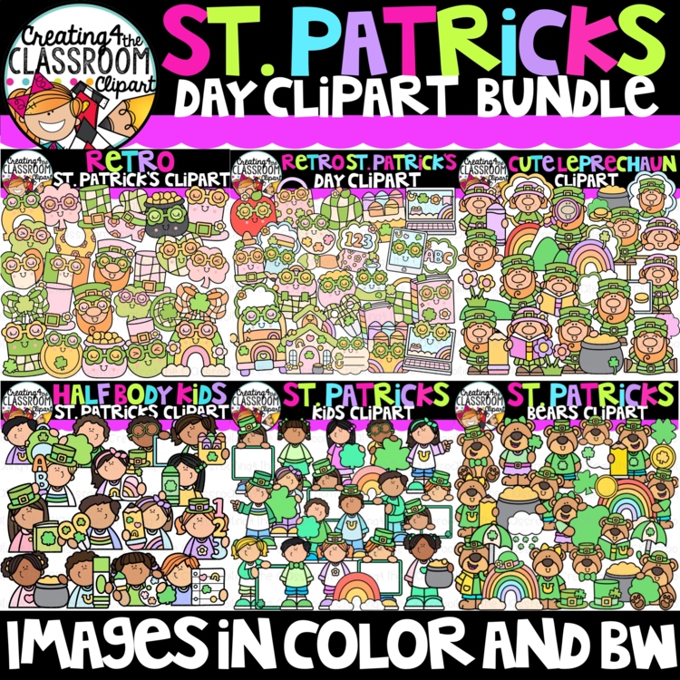 St. Patrick's Day Clipart Bundle | St. Patricks Day Craft Clipart