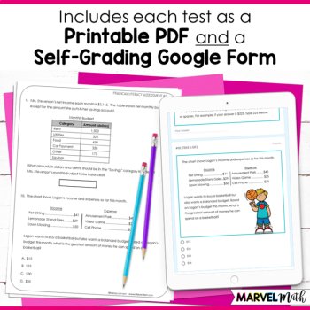 5th STAAR Math Review Personal Financial Literacy : Budget, Taxes, Income, image 2