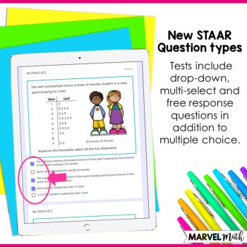 5th STAAR Math Review Stem and Leaf Plots, Scatter plots, Double Bar Graphs, image 3