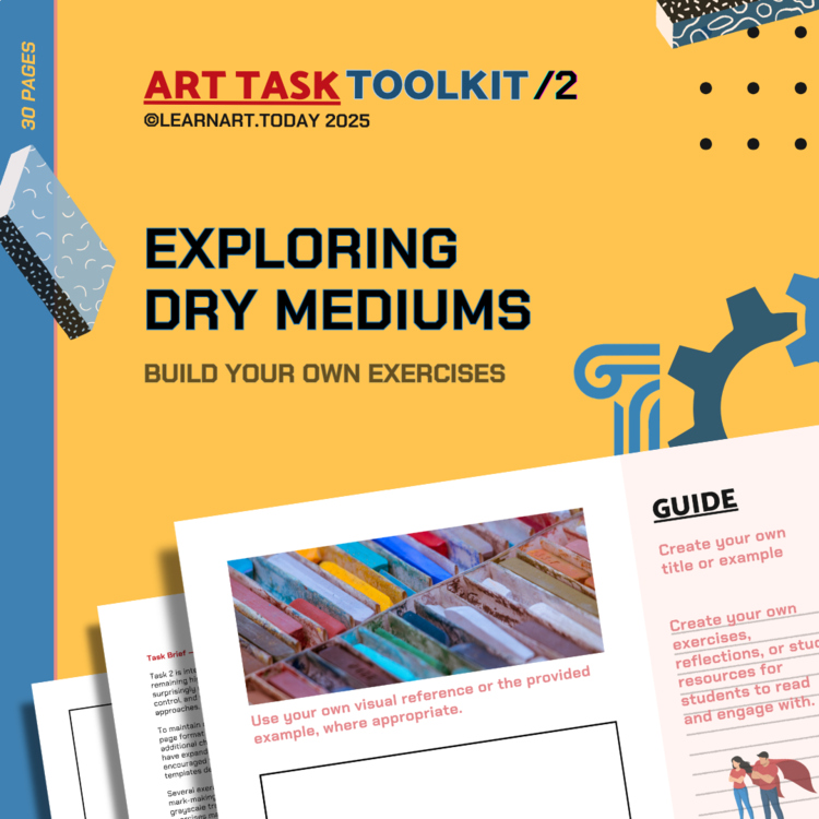 Dry Mediums Toolkit | Customizable Worksheets | Middle & High School