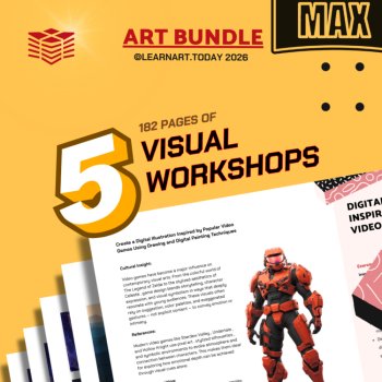 Video Games & Tech Art Mega Collection | Middle & High School | 5 Art Workshops, image 2