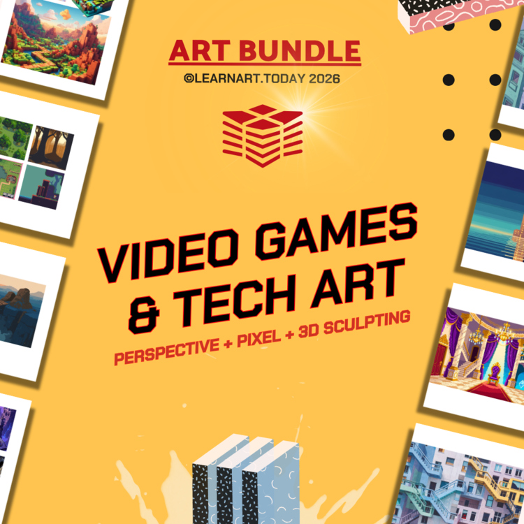 Video Games & Tech Art Bundle | Middle & High School | 3 Workshops | Pixel Art