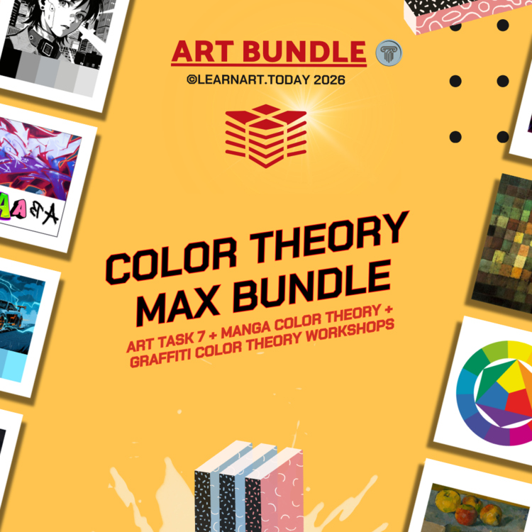 Color Theory MAX Art Bundle | Middle & High School | ART TASK 7 + 2 Workshops